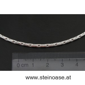 Kette 42cm / Stärke 2mm  versilbert